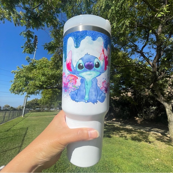 Disney Lilo & Stitch 40 oz Double-wall vacuum insulation Tumbler with straw. For - Picture 1 of 1
